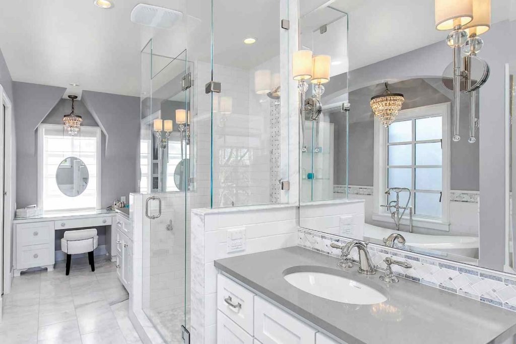 bathroom design in gray