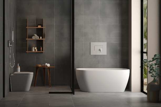 Classic and Timeless Bathroom Design in Gray-and-White Ideas for an Elegant Space