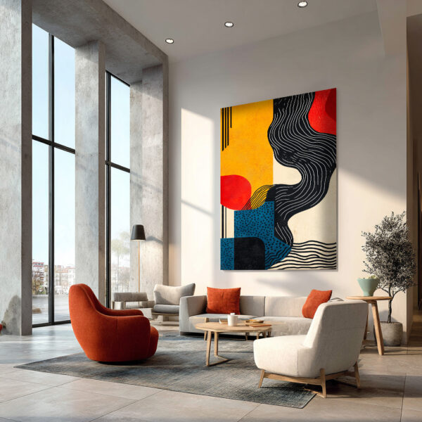 Abstract Modern Canvas Wall Art | Vibrant Geometric Design | Architect Effects