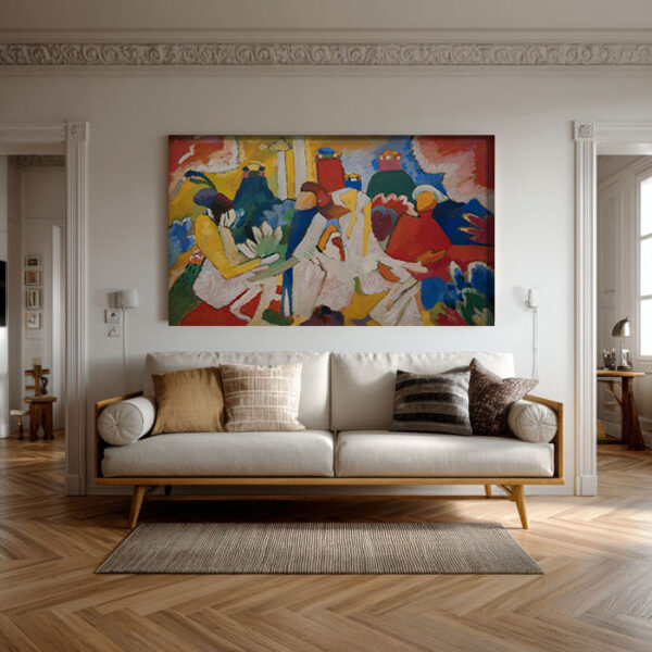Expressive Abstract Canvas – Kandinsky Inspired Wall Art | Colorful Fine Art Print