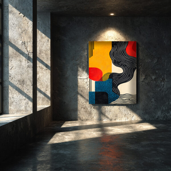 Abstract Modern Canvas Wall Art | Vibrant Geometric Design | Architect Effects