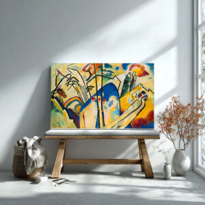 Dynamic Abstract Canvas – Kandinsky Inspired Wall Art | Modern Fine Art Print