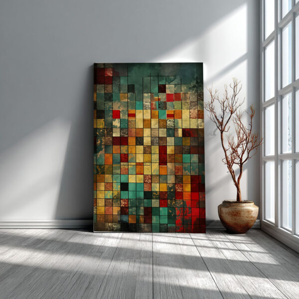 Abstract Mosaic Canvas Wall Art – Modern Colorful Design | Architect Effects