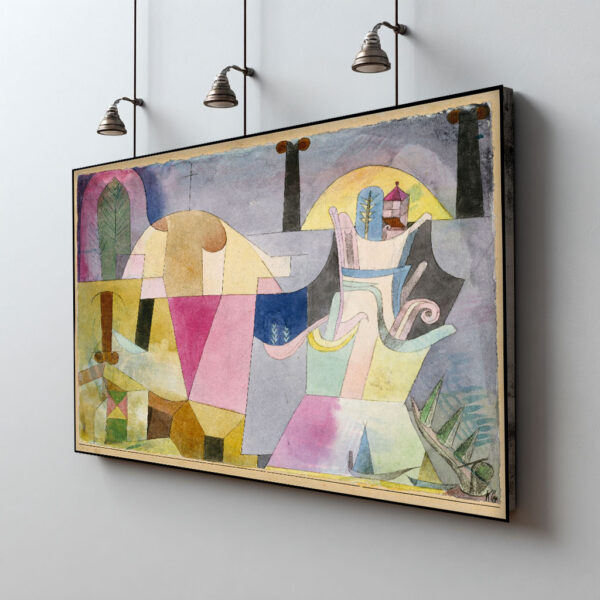 Modern Abstract Canvas Wall Art – Colorful Bauhaus-Inspired Painting