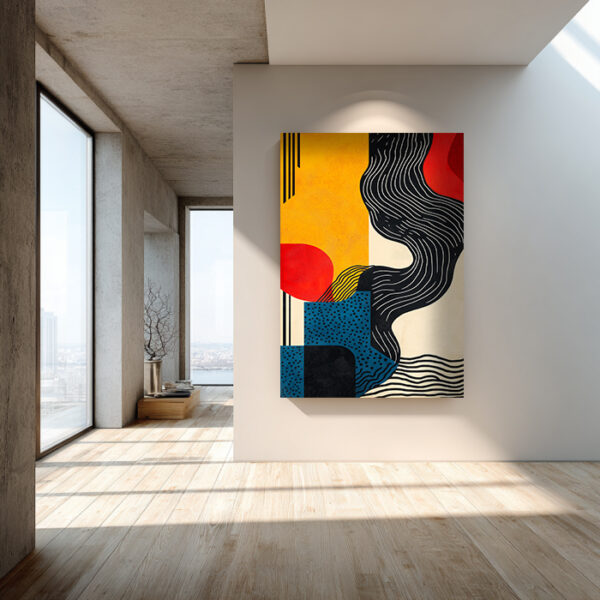 Abstract Modern Canvas Wall Art | Vibrant Geometric Design | Architect Effects