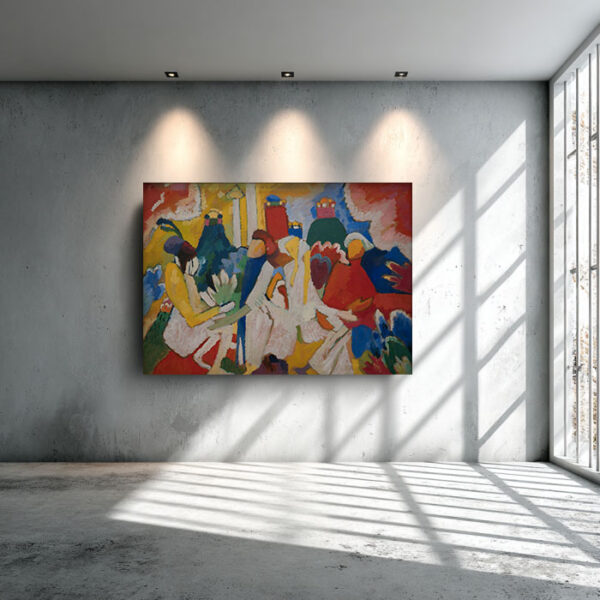 Expressive Abstract Canvas – Kandinsky Inspired Wall Art | Colorful Fine Art Print