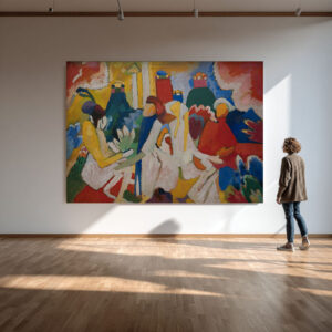 Expressive Abstract Canvas – Kandinsky Inspired Wall Art | Colorful Fine Art Print