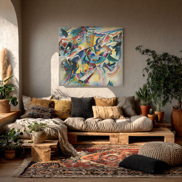 Colorful Abstract Canvas – Kandinsky Inspired Wall Art | Modern Fine Art Print