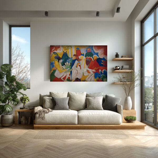 Expressive Abstract Canvas – Kandinsky Inspired Wall Art | Colorful Fine Art Print