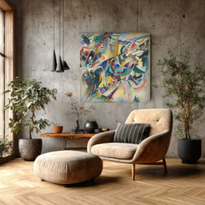 Colorful Abstract Canvas – Kandinsky Inspired Wall Art | Modern Fine Art Print