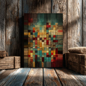 Abstract Mosaic Canvas Wall Art – Modern Colorful Design | Architect Effects