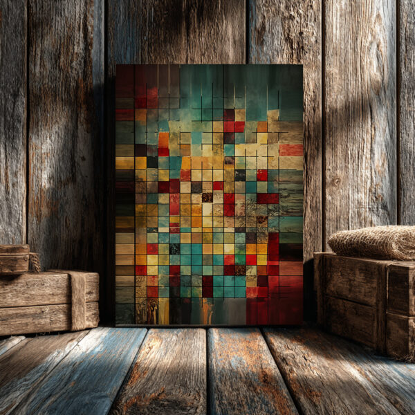 Abstract Mosaic Canvas Wall Art – Modern Colorful Design | Architect Effects
