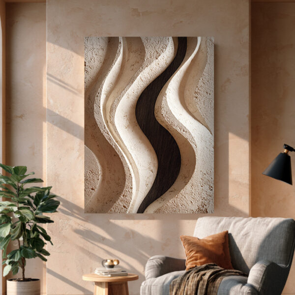 Neutral Organic Canvas Wall Art
